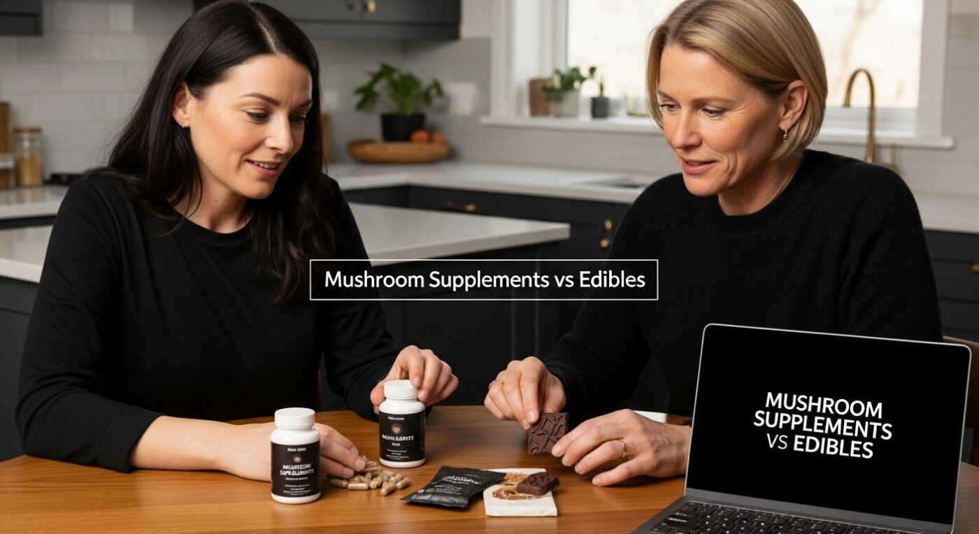 mushroom supplements vs edibles
